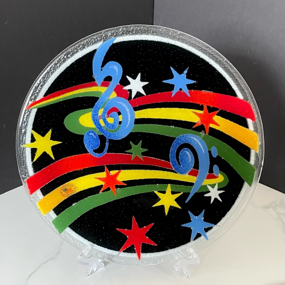 11.25" Music Notes Platter by Peggy Karr